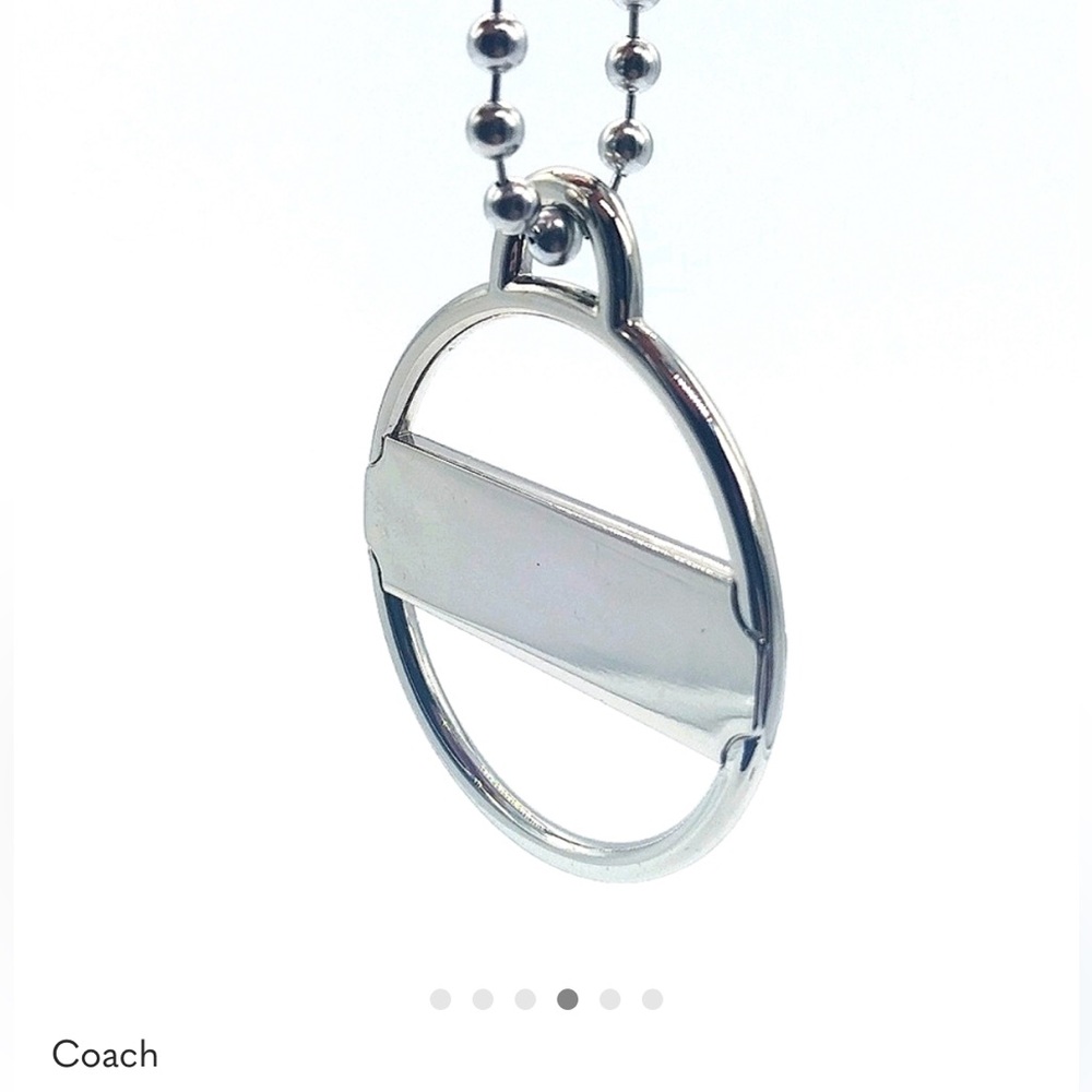Coach Silver and Black Enamel Keychain, Like New Condition - Picture 4 of 7